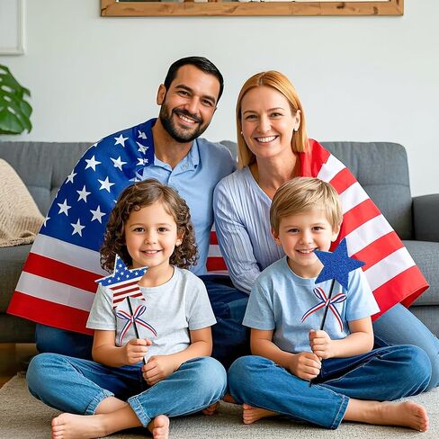 3 PCS 4th of July Wooden Star Signs Glitter Red White Blue Star Table Block Centerpiece Patriotic Stars Shape Wood Tabletop Decoration for Independence Memorial Day Party Home Office Tiered Tray Decor in Saudi Arabia