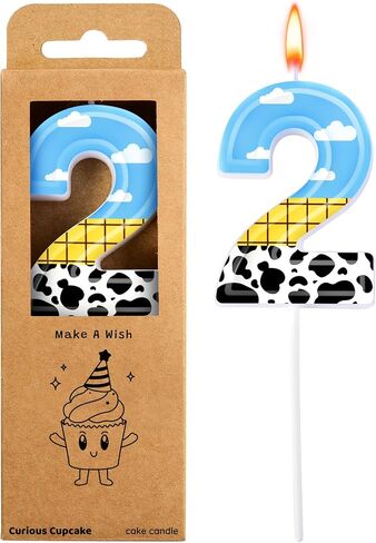 2.76 Inch Number 1 Toy Inspired Birthday Candles, Cartoon Story Number Candles, Cake Number Candles, Party Celebration, Style Candle in Kuwait