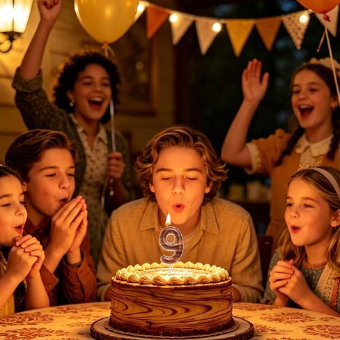 Brown Wood Grain Birthday Candles Rustic Themed 1st Cake Toppers Candle for Vintage Farmhouse Western Barn Wedding Birthday Party Decorations Supplies in Saudi Arabia