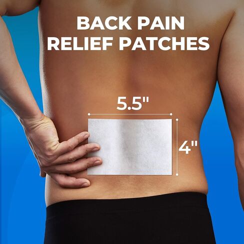 Lidocaine Patches 4% Maximum OTC Strength, Pain Relief Patches for Back, Knee, Sciatica & Nerve, Shoulder, Neck, Ankle, Joint & Muscle Pain, 5 Count, Unscented in Saudi Arabia