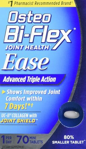 Osteo Bi-Flex Joint Health Ease Mini Tabs a Day Advanced Triple Action UC-II Collagen Formula 70 Count (Pack of 1) in Saudi Arabia