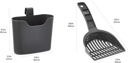 Amazon Basics Durable Litter Scoop with Holder for Cat Litter Box, Unscented, 1 Count in Saudi Arabia