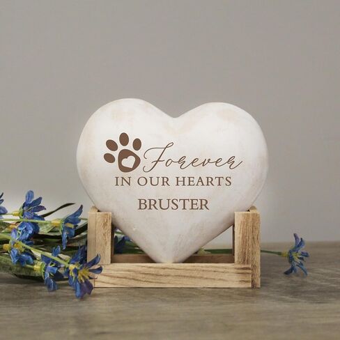 Pet Memorial Keepsake Gift, Forever in Our Hearts Pet Sympathy Gift, Personalized Pet Loss Gift, Dog Loss Gifts, Pet Memorial Heart Plaque in Saudi Arabia