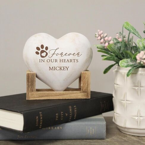 Pet Memorial Keepsake Gift, Forever in Our Hearts Pet Sympathy Gift, Personalized Pet Loss Gift, Dog Loss Gifts, Pet Memorial Heart Plaque in Saudi Arabia