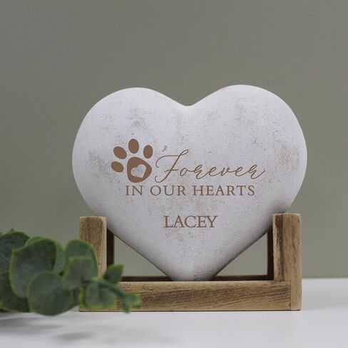 Pet Memorial Keepsake Gift, Forever in Our Hearts Pet Sympathy Gift, Personalized Pet Loss Gift, Dog Loss Gifts, Pet Memorial Heart Plaque in Saudi Arabia