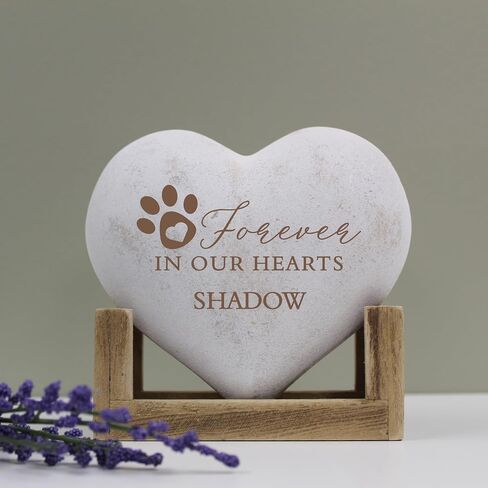 Pet Memorial Keepsake Gift, Forever in Our Hearts Pet Sympathy Gift, Personalized Pet Loss Gift, Dog Loss Gifts, Pet Memorial Heart Plaque in Saudi Arabia
