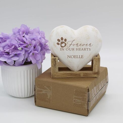Pet Memorial Keepsake Gift, Forever in Our Hearts Pet Sympathy Gift, Personalized Pet Loss Gift, Dog Loss Gifts, Pet Memorial Heart Plaque in Saudi Arabia