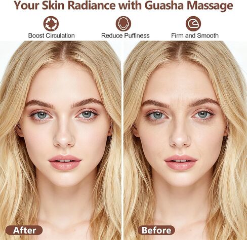 304Stainless Steel Gua Sha Facial Tools Lymphatic Drainage Puffiness | Jawline Sculpting & Tightening Tool for Face Contouring & Wrinkle Reduction, Great Gift for Her Skin Care, Cooling Therapy in Kuwait