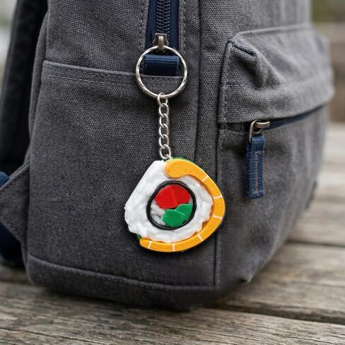 Weekly Sushi Pill Organizer Container Keychain Holder 7 Day Case Travel Medicine Cute Supplements Contains Creative Portable Mini Storage Box Multicolor with Removable Trays Roller Dispenser in Saudi Arabia