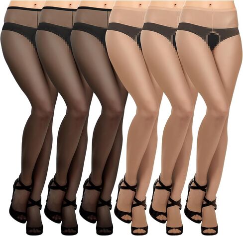 Geyoga 6 زوج النساء جوارب طويلة جوارب طويلة شبكية الجوارب شبكة جوارب الحرير الشفاف بسط شبكة الأحذية لشريط الرقص in Kuwait