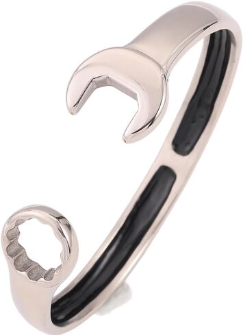 316L Stainless Steel Unisex Biker Mechanic Wrench Tool Open Biker Bangle Bracelet Fashion Jewelry Gift for Women Men in Kuwait