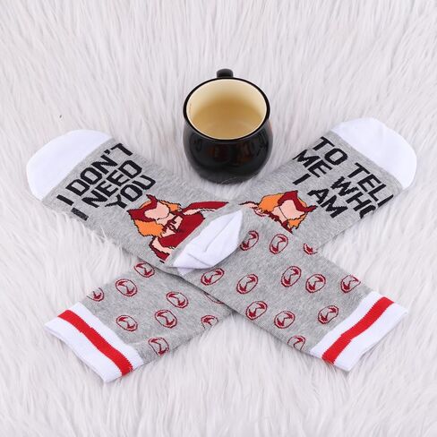 BWWKTOP Wanda Witch Socks Scarlet Witch المشجعين هدية لا أحتاجك لتخبرني من أنا Wanda Socks Wanda Superhero Merch in Kuwait