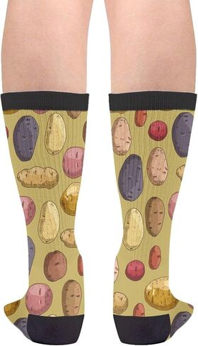 Colorful Potato Novelty Crew Socks Casual Crazy Funny Dress Socks For Women Men Teens Gift in Saudi Arabia