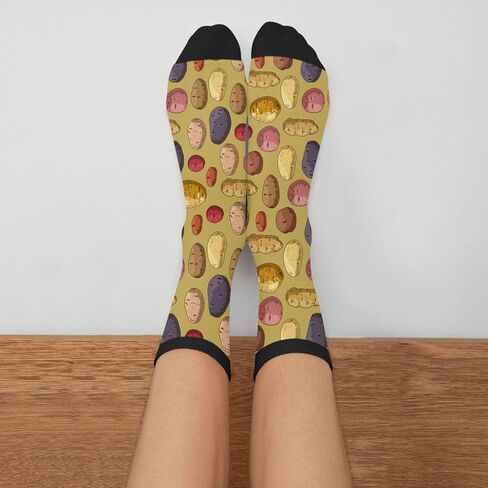 Colorful Potato Novelty Crew Socks Casual Crazy Funny Dress Socks For Women Men Teens Gift in Saudi Arabia