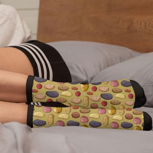 Colorful Potato Novelty Crew Socks Casual Crazy Funny Dress Socks For Women Men Teens Gift in Saudi Arabia