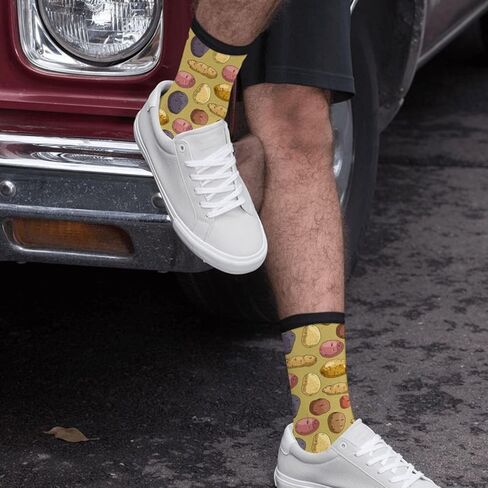 Colorful Potato Novelty Crew Socks Casual Crazy Funny Dress Socks For Women Men Teens Gift in Saudi Arabia