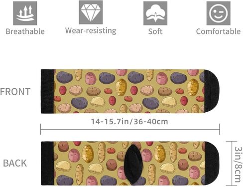 Colorful Potato Novelty Crew Socks Casual Crazy Funny Dress Socks For Women Men Teens Gift in Saudi Arabia