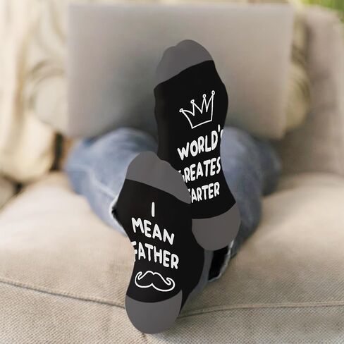 World's Greatest Farter Socks - Funny Gift Ideas for Dad Father Grandpa Men, Fathers Day Birthday Gifts, Novelty Socks for Him -05 in Saudi Arabia