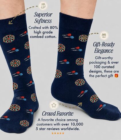 جوارب AUSCUFFLINKS DARTS للرجال | حانة السهام | رمي السهام | لعبة السهام (DARTS SOCKS) in Saudi Arabia