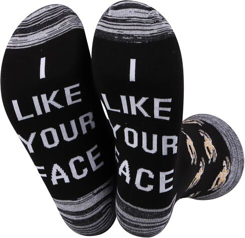 JXGZSO Movie Socks Horror Lover Gift I Like Your Face Monster Socks Horror Movie Series Gift in Kuwait
