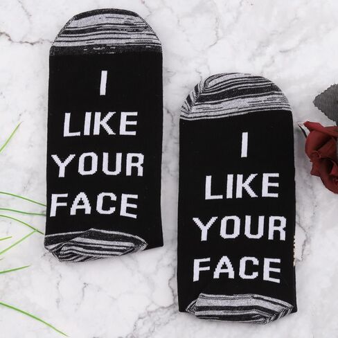 JXGZSO Movie Socks Horror Lover Gift I Like Your Face Monster Socks Horror Movie Series Gift in Kuwait