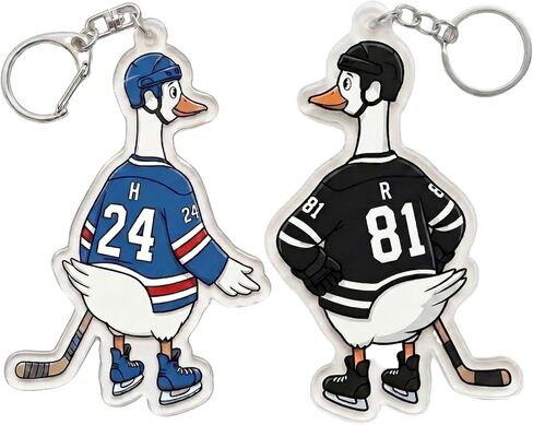 2Pcs Heated Rivalry Merch Animal Hockey Acrylic Keychain for Fans Women Men Easter Birthday Gift in Saudi Arabia