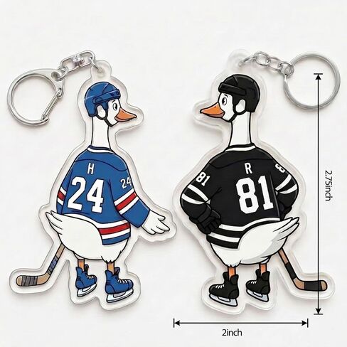 2Pcs Heated Rivalry Merch Animal Hockey Acrylic Keychain for Fans Women Men Easter Birthday Gift in Saudi Arabia