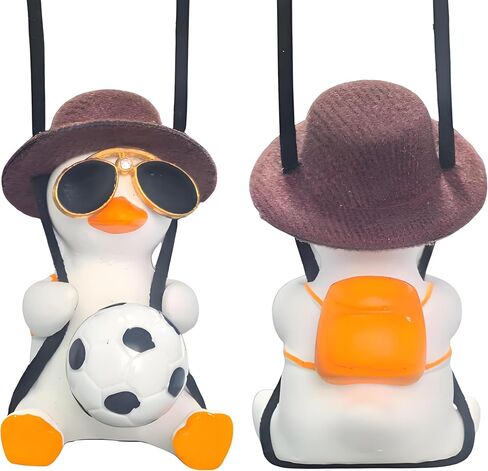 Cool Swinging Duck car Hanging Ornament, Pendant Interior Rearview Mirror Decoration and car Rear View mirrior Hanging Accessories(Sunflower) in Saudi Arabia