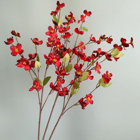 3Pcs Artificial Dogwood Flowers Stem 22In Fake Cornus Flower Branch for Home Wedding Bouquet Kitchen Table Centerpieces Decoration (White) in Saudi Arabia