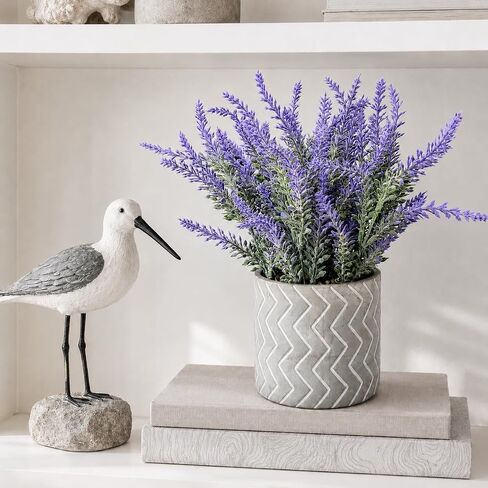 Set of 3 Artificial Potted Plants, Faux Eucalyptus Lavender and Tea Tree Greenery in Cement Pots, Small Fake Plants for Shelf Bathroom Office Desk Decor in Saudi Arabia