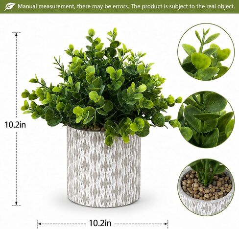 Set of 3 Artificial Potted Plants, Faux Eucalyptus Lavender and Tea Tree Greenery in Cement Pots, Small Fake Plants for Shelf Bathroom Office Desk Decor in Saudi Arabia