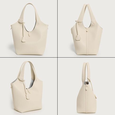 Rejolly Bucket Tote Bag for Women Polo Leather Shoulder Handbag Designer Purse Medium Size in Saudi Arabia