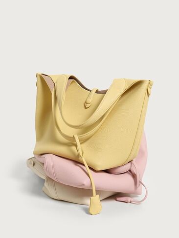 Rejolly Bucket Tote Bag for Women Polo Leather Shoulder Handbag Designer Purse Medium Size in Saudi Arabia