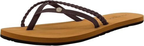 Volcom Women’s Thrills Sandals – Strappy Design with Comfort Foam Footbed for Beach and Everyday Wear, Brown, 6 in Kuwait
