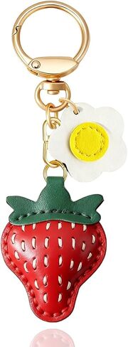 Strawberry Bag Charms Keychain for Handbag Daisy Purse Charm Bag Accessories Gift for Women in Saudi Arabia