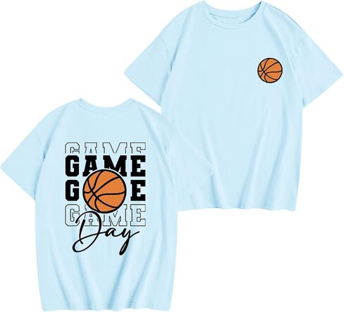 Basketball Shirts for Boys Game Day Shirt Kids Graphic Tees Boy Sports Tshirts Short Sleeve Summer in Saudi Arabia