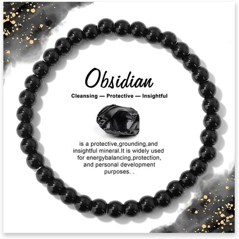 Crystal Beaded Bracelet for Women, Healing Crystal Stretch Bracelet, Graduation Birthday Valentine's Day Mother's Day Christmas Gift in Saudi Arabia