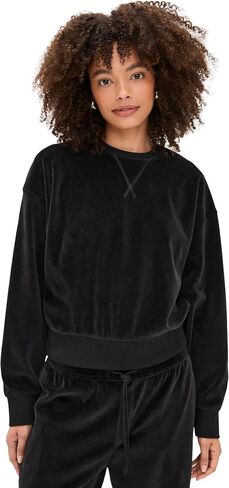 Anthony Thomas Melillo ATM Women's Velour Crew Neck Sweatshirt in Saudi Arabia