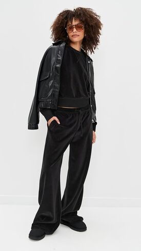 Anthony Thomas Melillo ATM Women's Velour Crew Neck Sweatshirt in Saudi Arabia