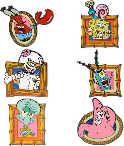 SpongeBob SquarePants Character Portraits Mystery Enamel Pin Blind Box Series, SpongeBob and Gary, Patrick, Squidward, Sandy, Mr Krabs, or Plankton in Kuwait