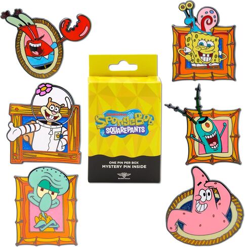 SpongeBob SquarePants Character Portraits Mystery Enamel Pin Blind Box Series, SpongeBob and Gary, Patrick, Squidward, Sandy, Mr Krabs, or Plankton in Kuwait