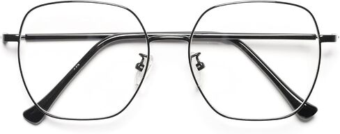 Oversized Square Reading Glasses Women, Large Anti Blue Light Readers, Fashion Metal Anti Eyestrain Eyeglass in Saudi Arabia