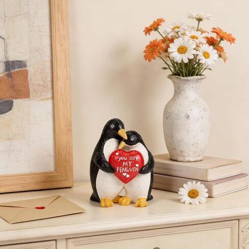 Anniversary Wedding Gifts for Women Men, Handcrafted Birthday Gift for Her Him Couple, I Love You Birthday Gift for Wife Husband, Penguin Figurine for Boyfriend Girlfriend in Saudi Arabia