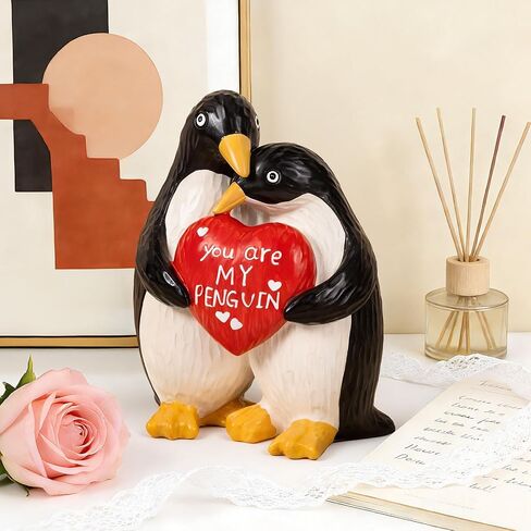 Anniversary Wedding Gifts for Women Men, Handcrafted Birthday Gift for Her Him Couple, I Love You Birthday Gift for Wife Husband, Penguin Figurine for Boyfriend Girlfriend in Saudi Arabia