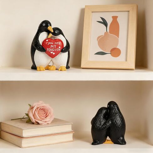 Anniversary Wedding Gifts for Women Men, Handcrafted Birthday Gift for Her Him Couple, I Love You Birthday Gift for Wife Husband, Penguin Figurine for Boyfriend Girlfriend in Saudi Arabia