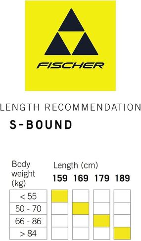Fischer البالغ Sbound 98 Crown/Dual Skin Xtralite Adventure Series Skis Nordic Lightweight بدون روابط ، 189 in Kuwait