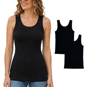 Women’s Premium Cotton Modal Tank Top – Slim Fit Stretch Cami Scoop Neck Ultra-Soft Breathable Sleeveless Layering Essential in Saudi Arabia