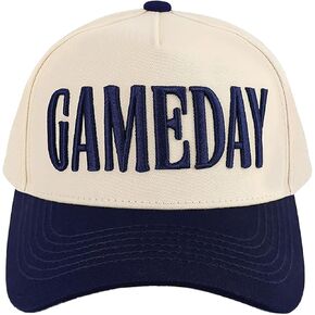 Game Day Hat for Women Men, Vintage Embroidered Cotton Adjustable Trucker Hats, Football Softball Sports Baseball Cap in Saudi Arabia