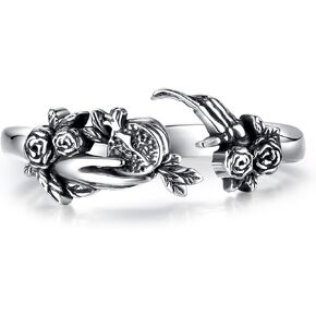 EUDORA Persephone Greek Goddess Rings for Women S925 Sterling Silver, Vintage Persephone Greek Goddess of The Spring and Underworld Vegetation Adjustable Open Ring Jewelry Gifts for Women in Kuwait