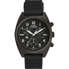 Timex Men's Expedition Capstone Chronograph 41mm Watch - Black Two- Piece Black Dial Gunmetal Case in Kuwait